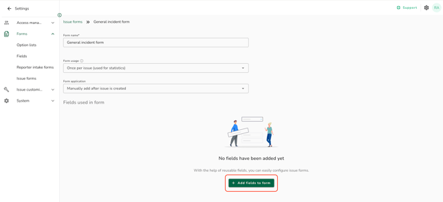Add fields to form
