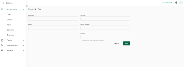 add user page