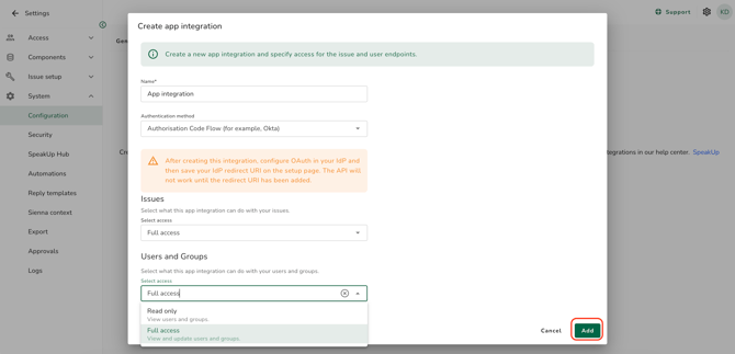 create app int
