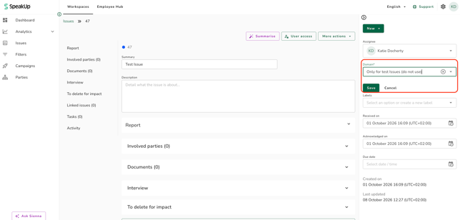 domain dropdown