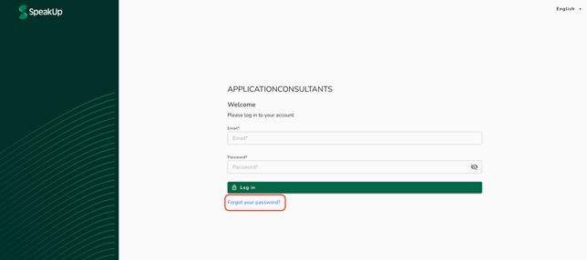 forgot password
