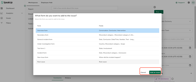 form added