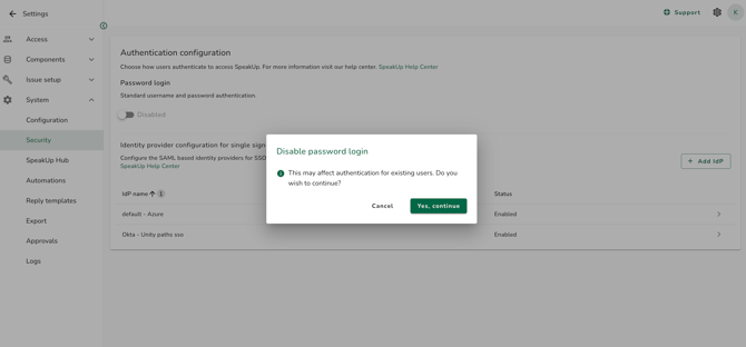 password confirm off