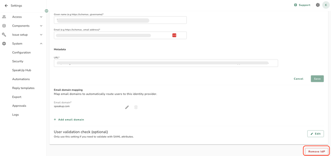 remove IDP