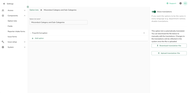 screen1 cascading list