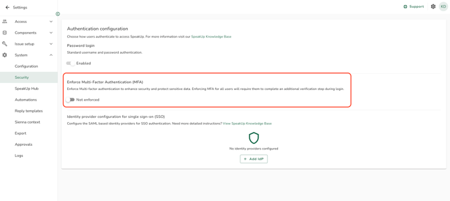 toggle MFA on