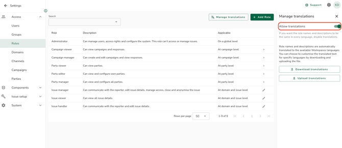 translation toggle
